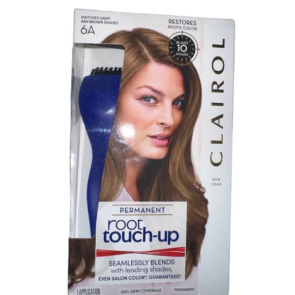 Sealed box of Clairol, permanent root touchup in 6A
 Ash brown shade - Picture 1 of 5